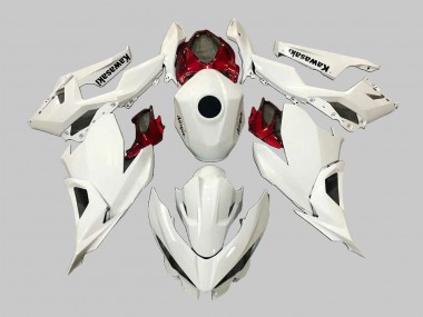 Carenados Moto Kawasaki EX400 2018-2024 - Blanco Rojo Negro Asequibles