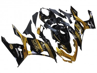 Carenados Moto Kawasaki EX400 2018-2024 - Oro Negro Brillante Asequibles