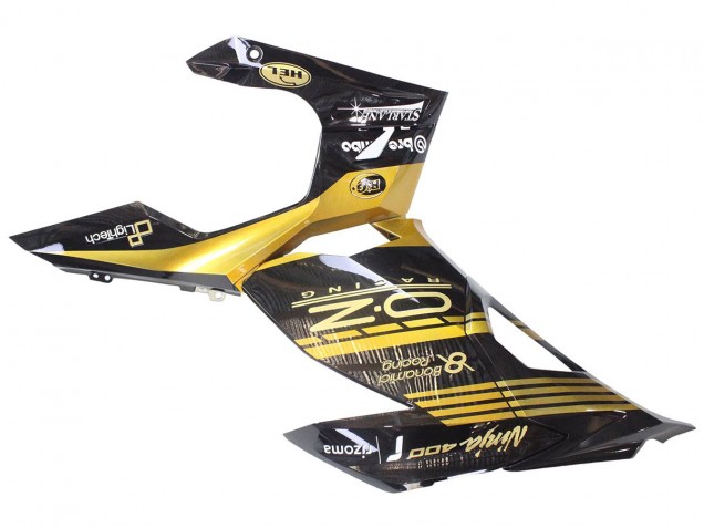 Carenados Moto Kawasaki EX400 2018-2024 - Oro Negro Brillante Asequibles