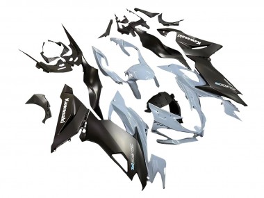 Carenados Moto Kawasaki ZX6R 2019-2022 - Gris Negro Mate Asequibles