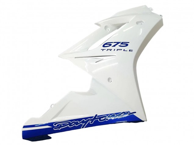 Carenados Moto Triumph Daytona 675 2006-2008 - Blanco Azul Asequibles