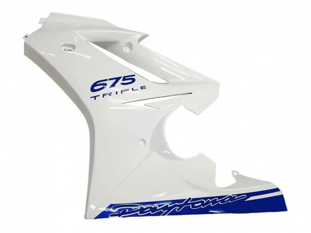 Carenados Moto Triumph Daytona 675 2006-2008 - Blanco Azul Asequibles