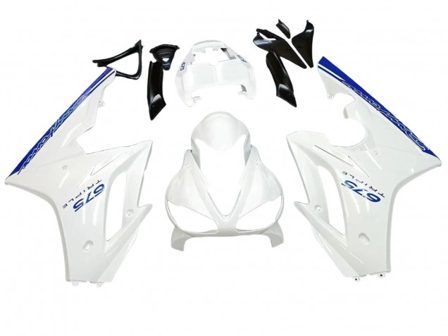 Carenados Moto Triumph Daytona 675 2006-2008 - Blanco Azul Asequibles