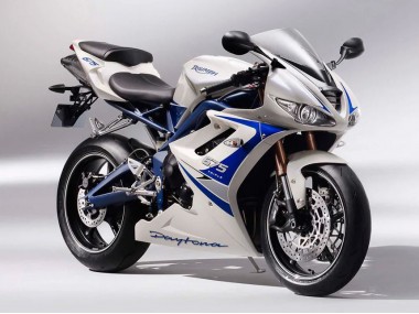Carenados Moto Triumph Daytona 675 2006-2008 - Plata Blanco Azul Asequibles