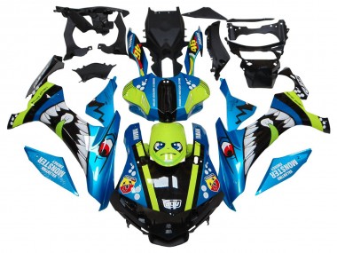 Carenados Moto Yamaha YZF R1 2015-2019 - Azul Verde Negro Tiburón Asequibles