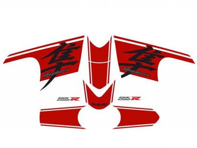 Carenado Moto Suzuki GSXR 1300 Hayabusa 2008-2020 - Negro Brillante Rojo Asequibles