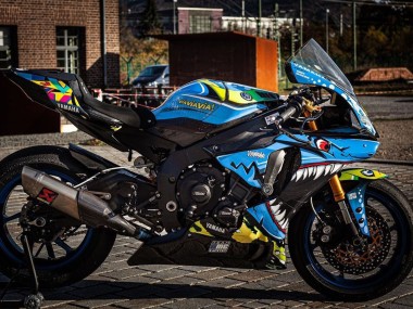 Carenados Moto Yamaha YZF R1 2015-2019 - Azul Amarillo Tiburón Asequibles